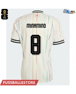 Günstige Japan Takumi Minamino #8 Auswärtstrikot WM 2026 Kurzarm
